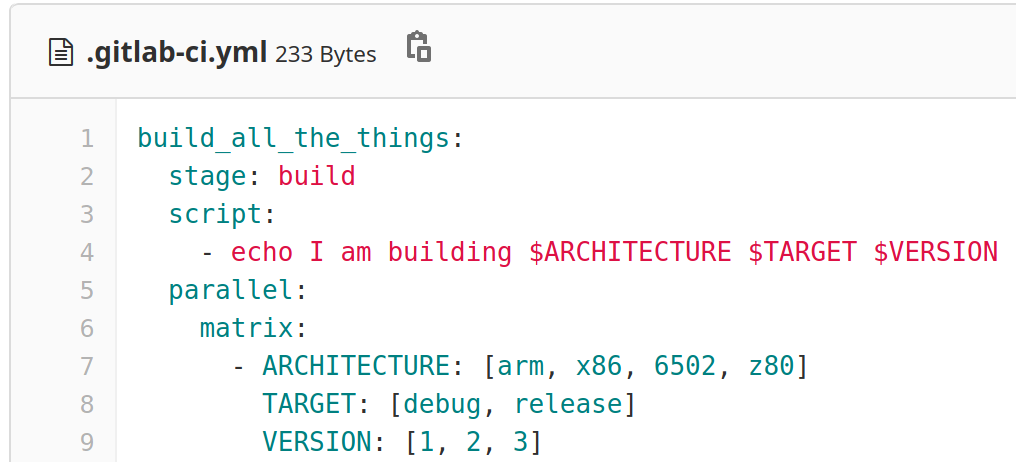 Create a matrix of jobs using a simple syntax